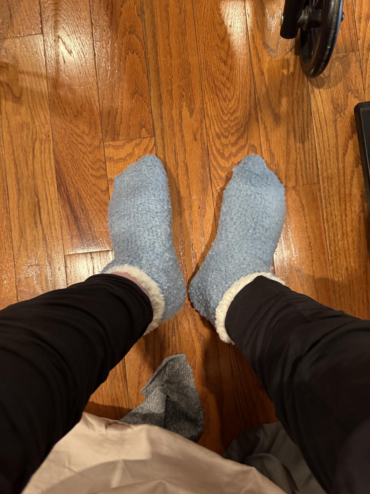 Bulinlulu Fuzzy Socks with Grips Plush Sleep Cozy Winter Soft Hospital Fluffy Socks for Womens Mens Gifts customer photo 1