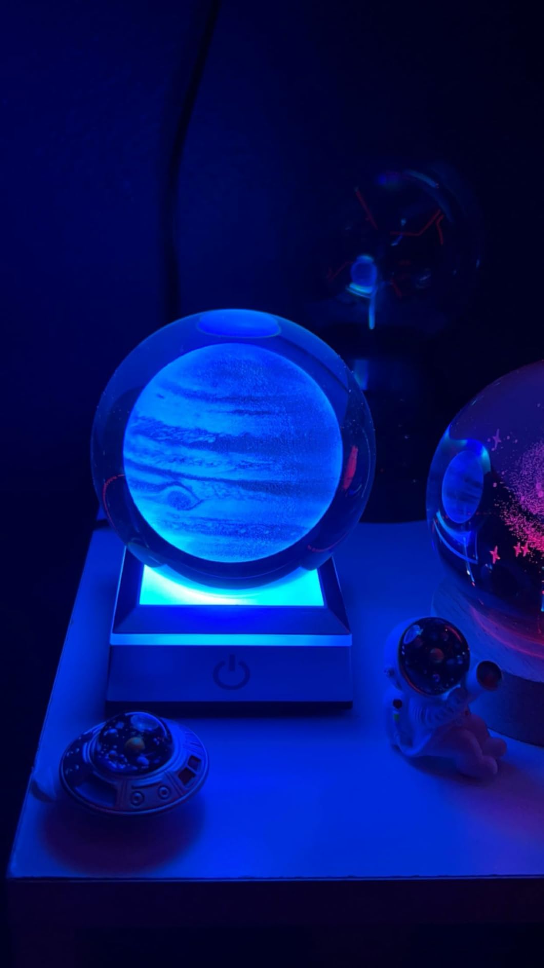 3D Engraved Whale Crystal Ball Whale Gifts, with Silver LED Base 3.15'' | Whale Gifts for Women, Friend, Birthday Gifts for Girlfriend, Glass Home Decoration customer photo 2