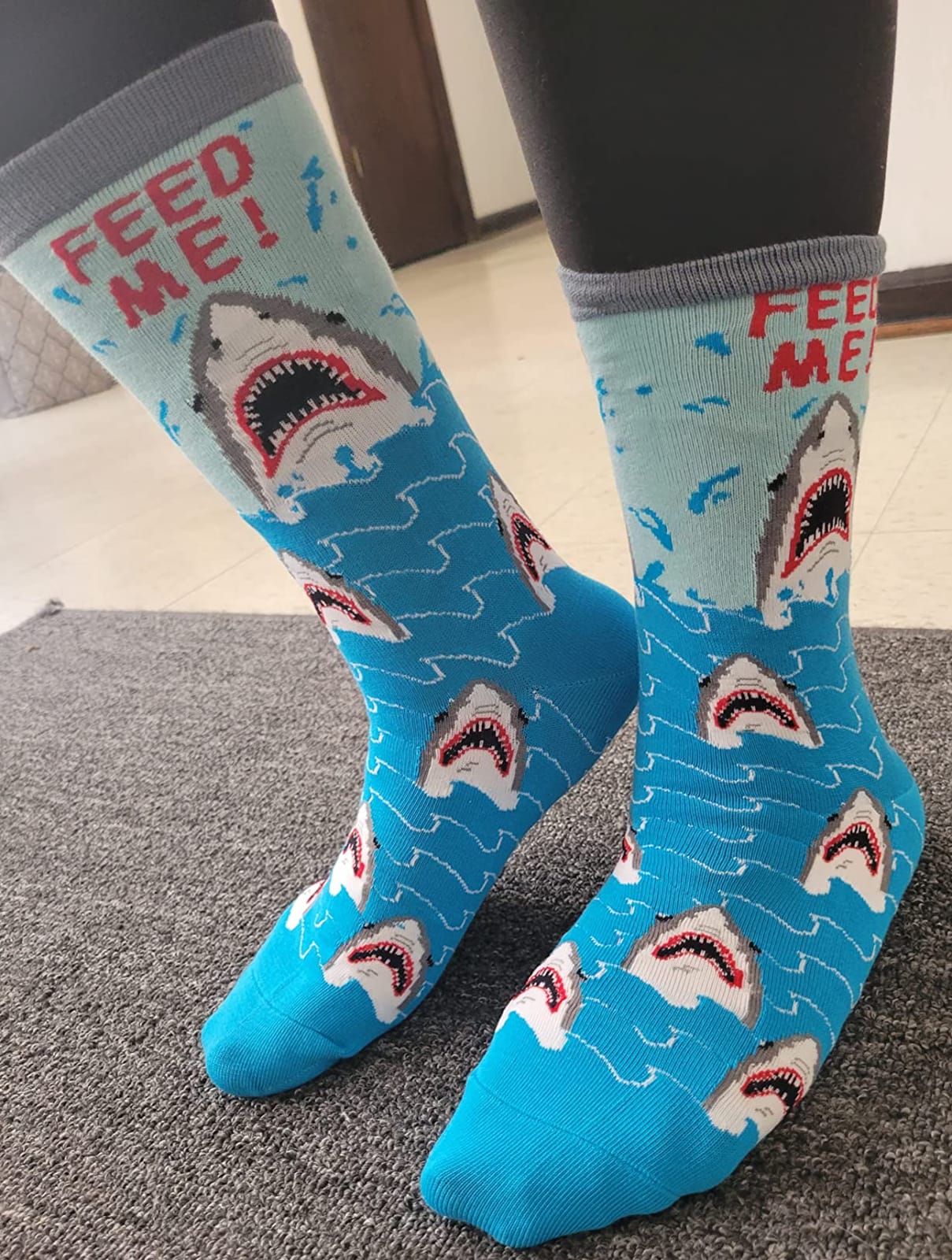 Ocean Gifts Women Men - Shark Whale Dolphin Octopus Turtle Otter Penguin Socks customer photo 2
