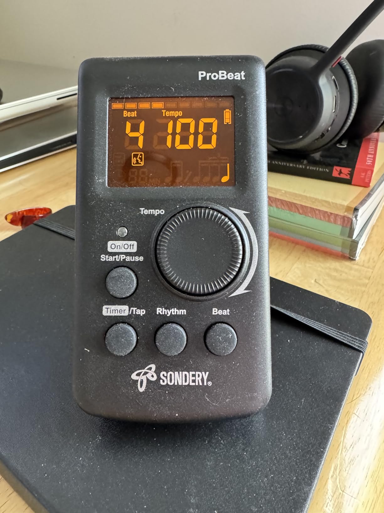 Sondery Digital Metronome Rechargeable Vocal Counting for Piano Guitar Drum | Timer Function, Large Display, Easy to Use customer photo 1