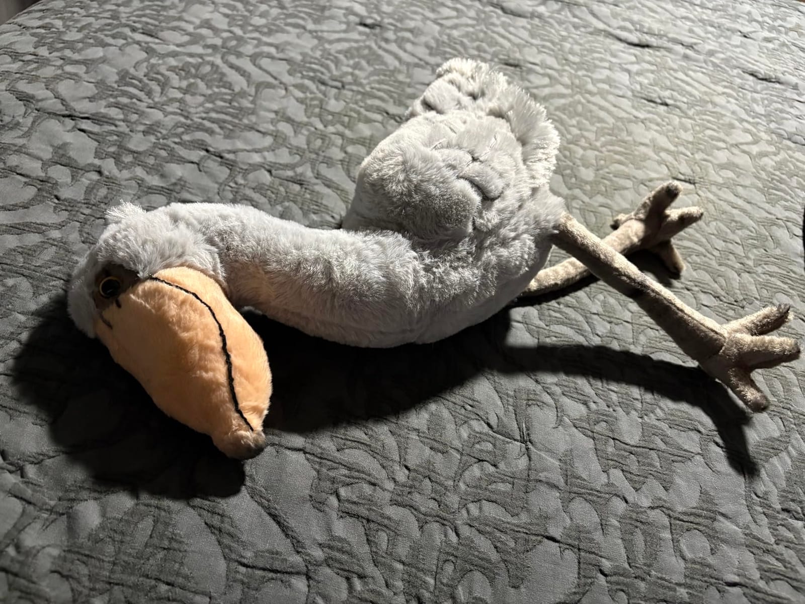 Shoebill Stuffed Animals - Cute 15inch Gray Shoebill Plush Toys, Cute Toys Real Shoebill Plushie Toy Home Decoration, Unique Plush Gift Collection for Kids customer photo 2