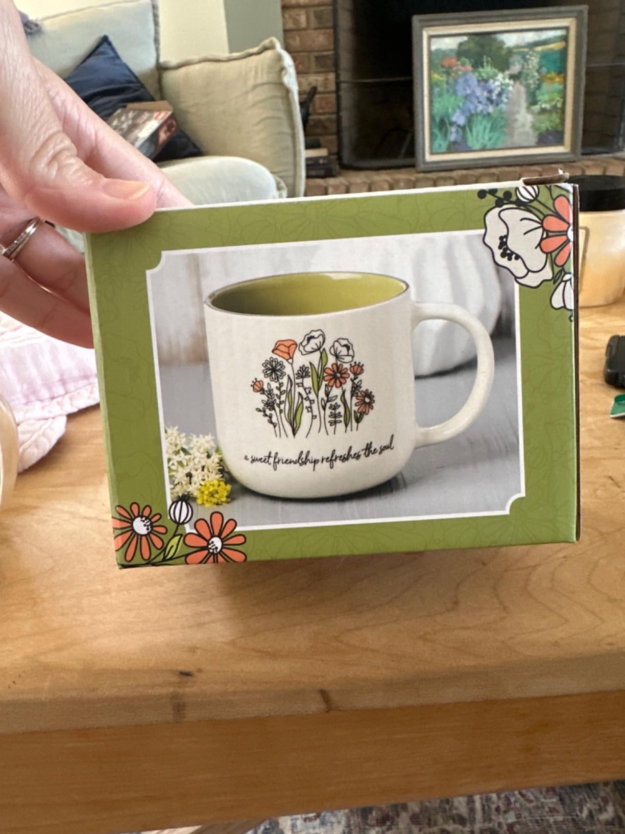 Christian Art Gifts Large Ceramic Coffee & Tea Mug for Women: Kind Words are Like Honey Inspirational Bible Verse, Cute Microwave/Dishwasher Safe Bumble Bee Cup, Yellow/White, 15 oz. customer photo 1
