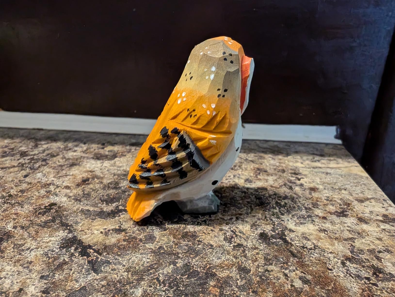 Selsela Hand-Carved Great Horned Owl Figurine - Miniature Wooden Tiger Owl Statue, Art Carving Decor Miniature Animal, Wildlife Bird Sculpture, Rustic Home Decor, Cake Topper & Collectible Gift customer photo 1