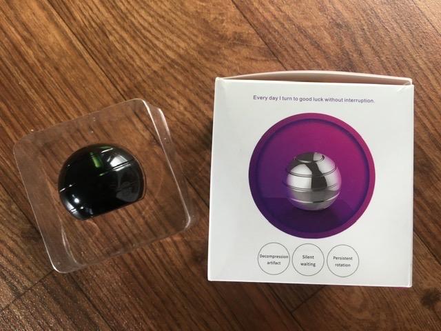 Kinetic Spinning Desk Toy Metal Fidgets ADHD Rainbow Silver customer photo 2