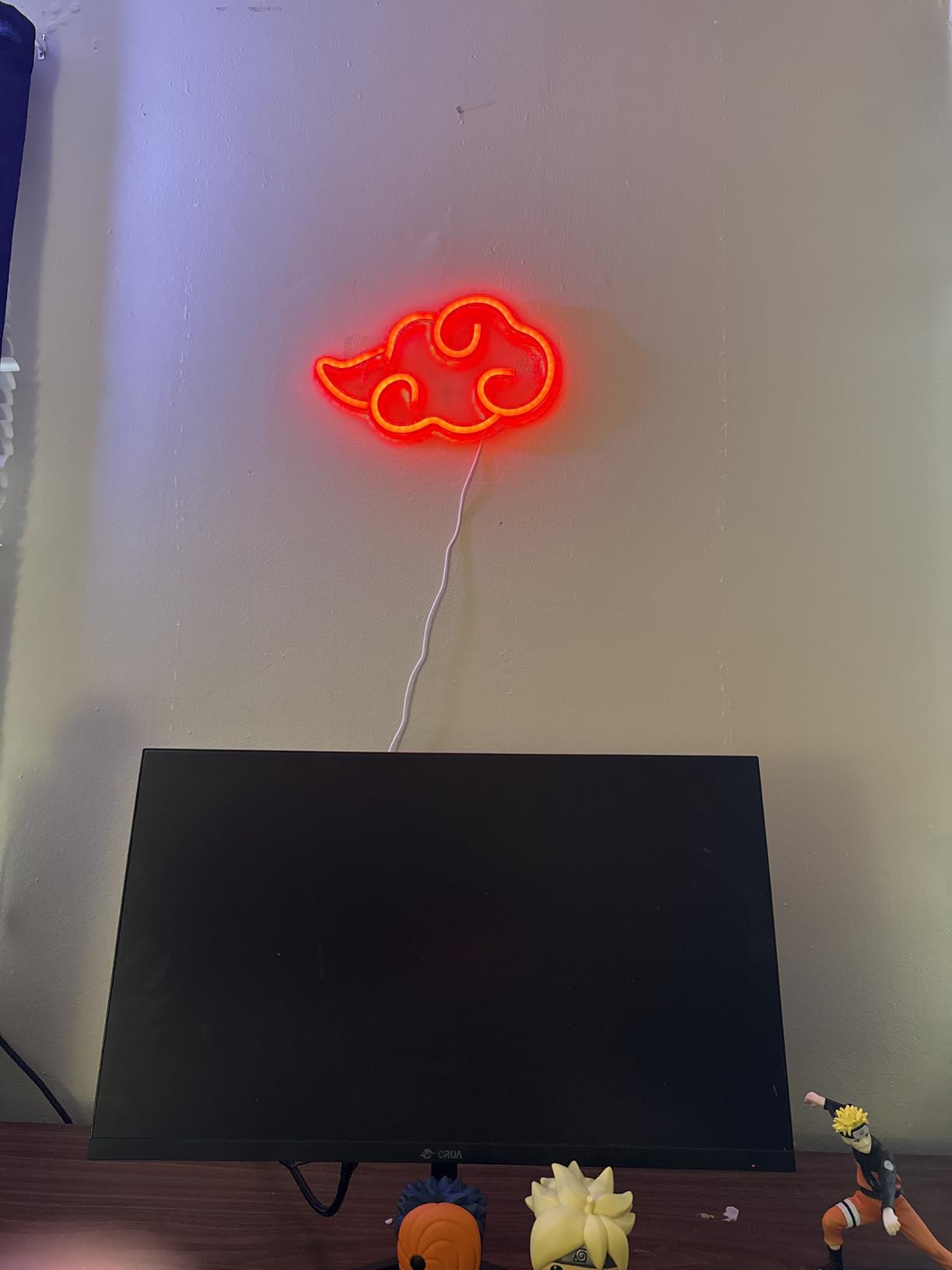 Dleouly Anime Neon Sign, LED Red Cloud Neon Signs for Wall Decor, Dimmable Gaming Neon Sign Wall Signs USB Night Neon Light for Bedroom Game Room Man Cave Party, Gifts for Your Son, Boyfriend (12x7in) customer photo 1