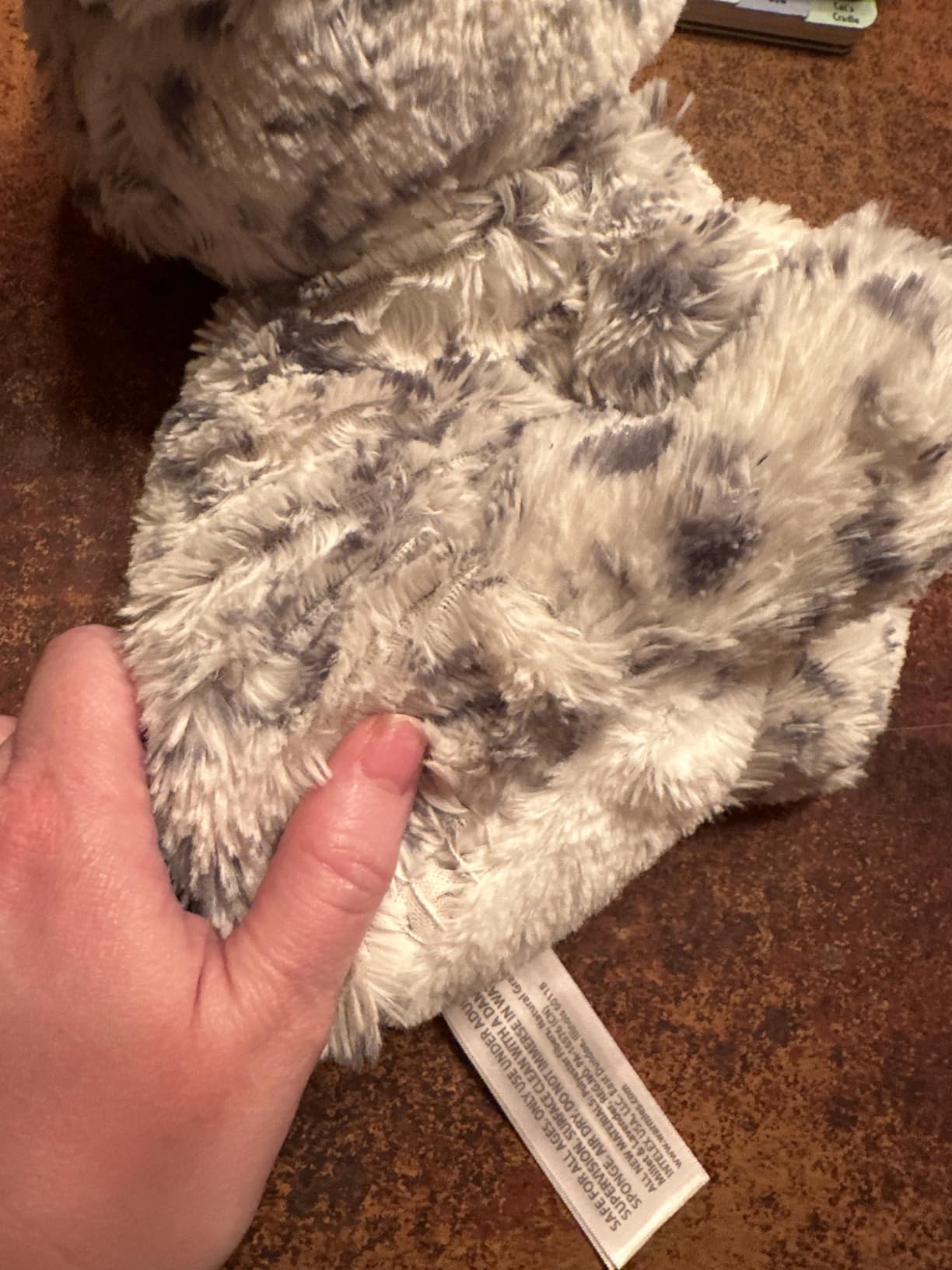 warmies Microwavable Weighted Stuffed Animals, Snow Leopard Plush, Heated | Real Grain Weighted Feel, Microwave 90 Sec for Up to 2 Hrs of Warmth, Freeze 2-3 Hrs, Heated Stuffed Animal, Heatable Plush customer photo 2