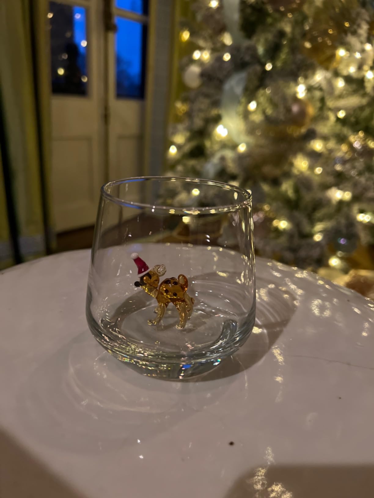 3D Drinking Glass Cup with Cute Animal Figurine Inside, Hand Blown Glass Swan Figure Inside Mug, Stemless Glass for Wine, Water, Milk, Beverages, 12oz (Swan) customer photo 1