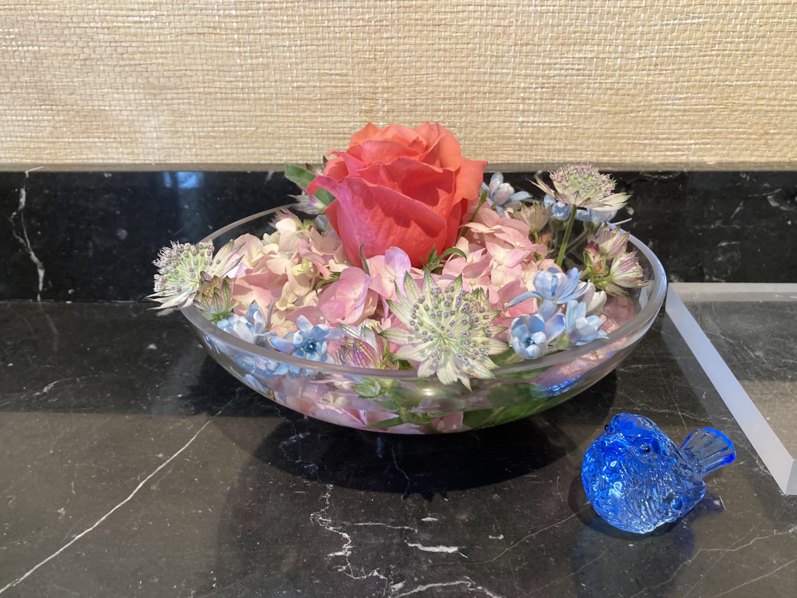 3.5'' Mini Blown Glass Bird Figurines Collectibles Handmade Glass Miniature | Blue Jay Statue Ornament Crystal Animal Paperweight, Home Table Decor, Birthday Christmas Gift for Mom Women customer photo 1