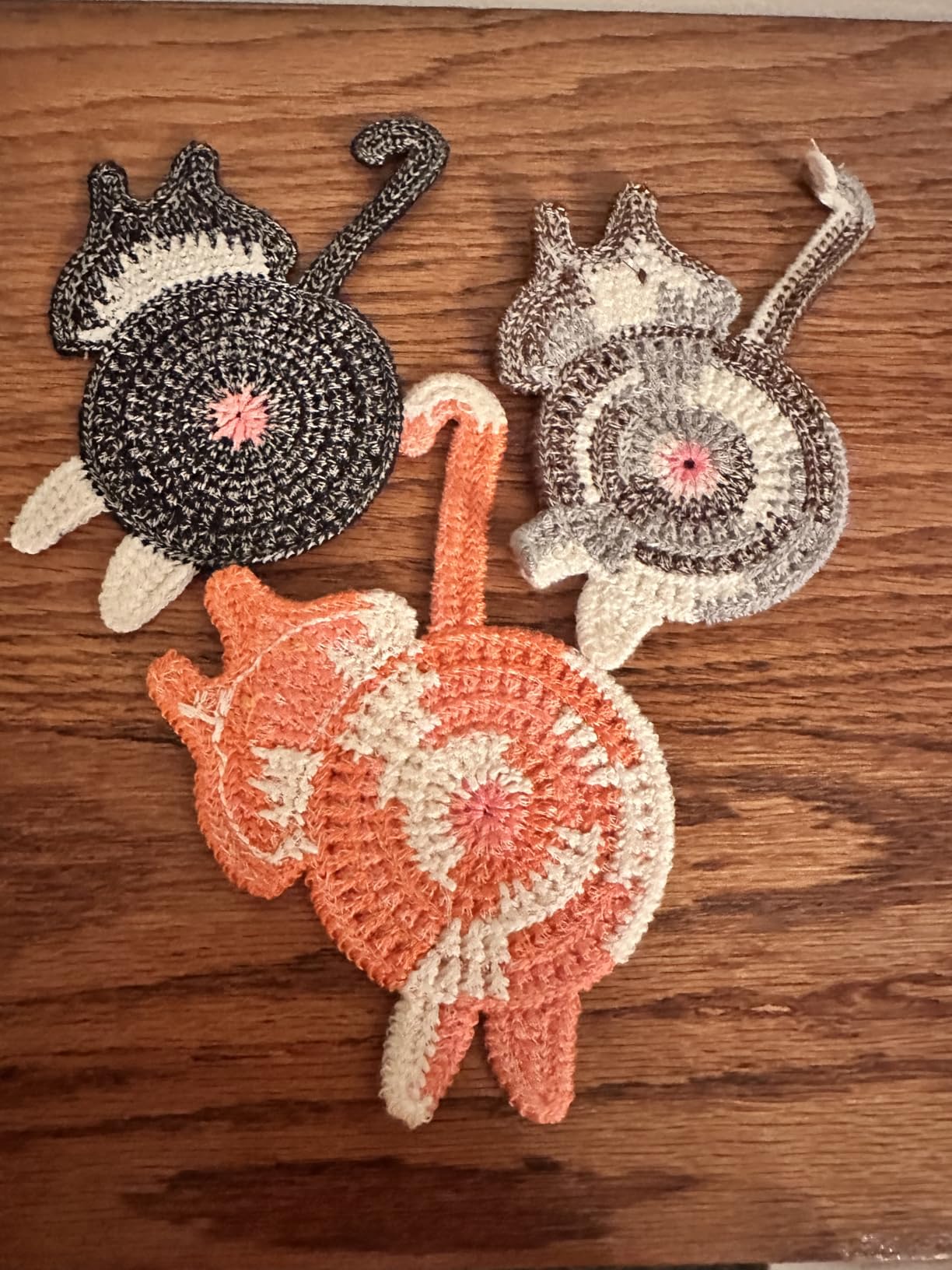 Cat Gifts for Cat Lovers 3PCS Cat Coaster Woven Creative Cat Coaster customer photo 1