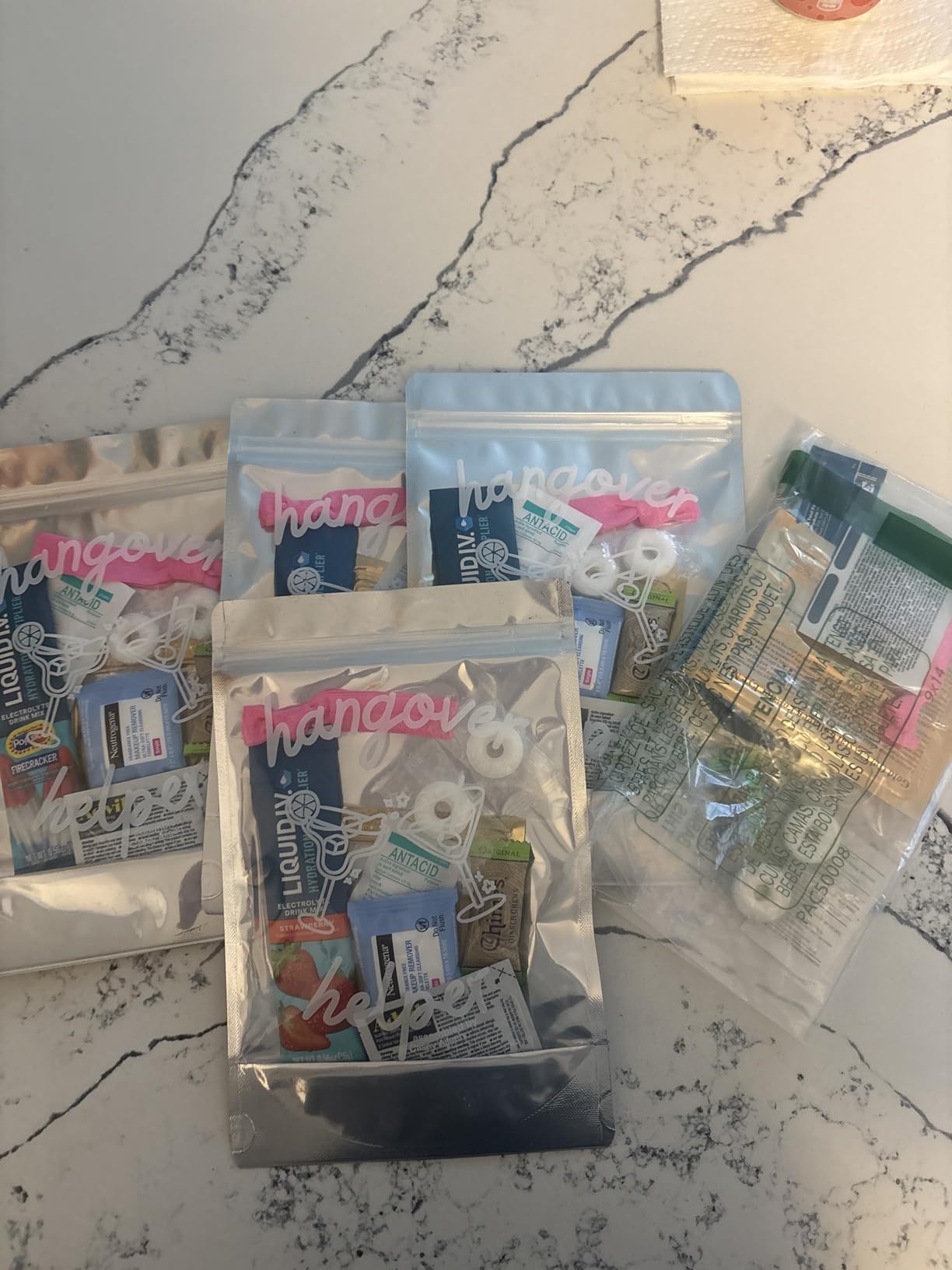 Hangover Kit (1 Pack) Pre Filled Party Favors, Goodie Bags, Gift for Bachelorette, Wedding customer photo 2