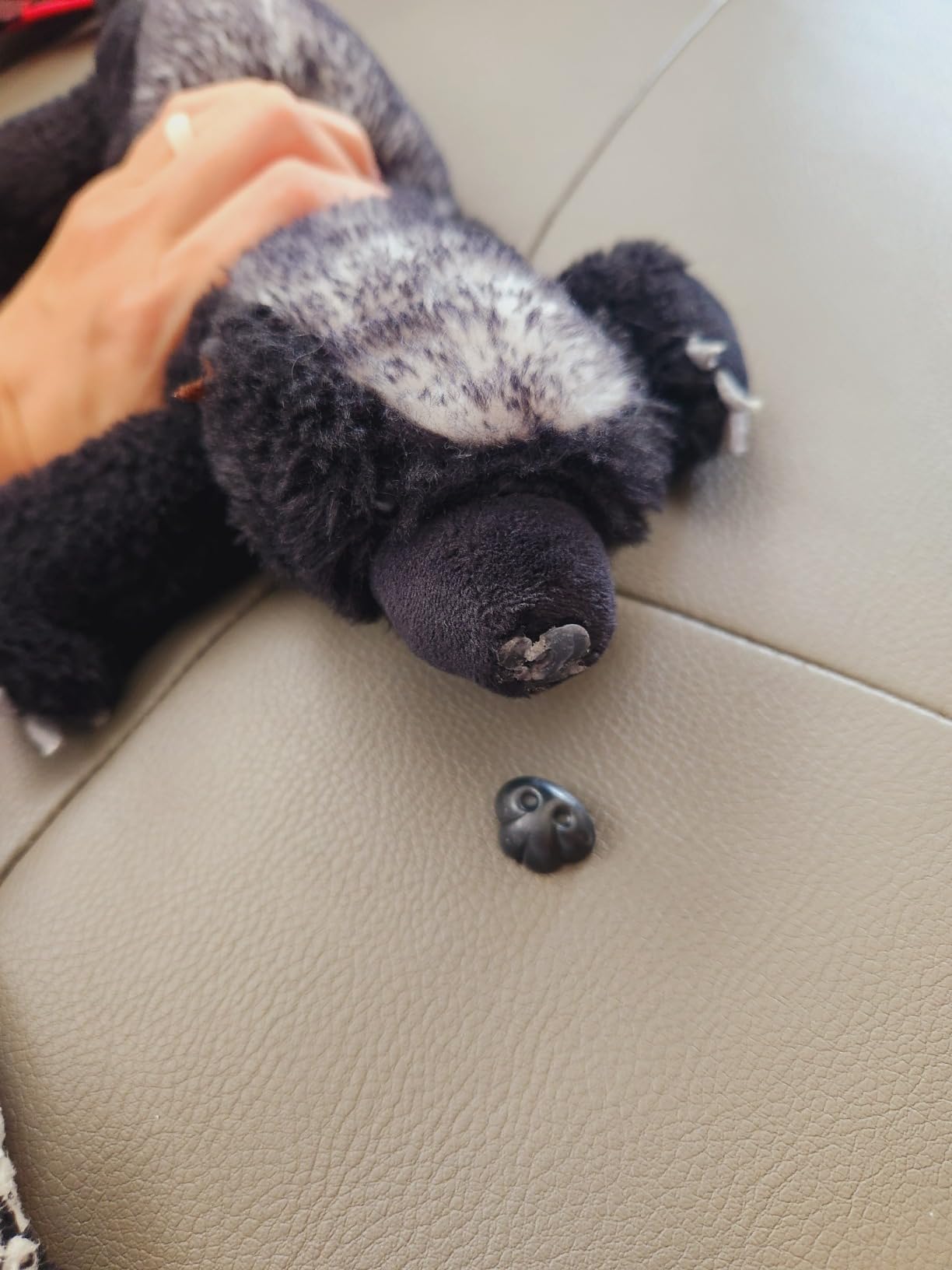 FRANKIEZHOU Honey Badger Stuffed Animal-Black 15.75 inch, Realistic Badger Plush Toy, Honey Badger Stuffed Toy, Soft Toy Gifts for Kids, Home Decor, Hugging Toy customer photo 1