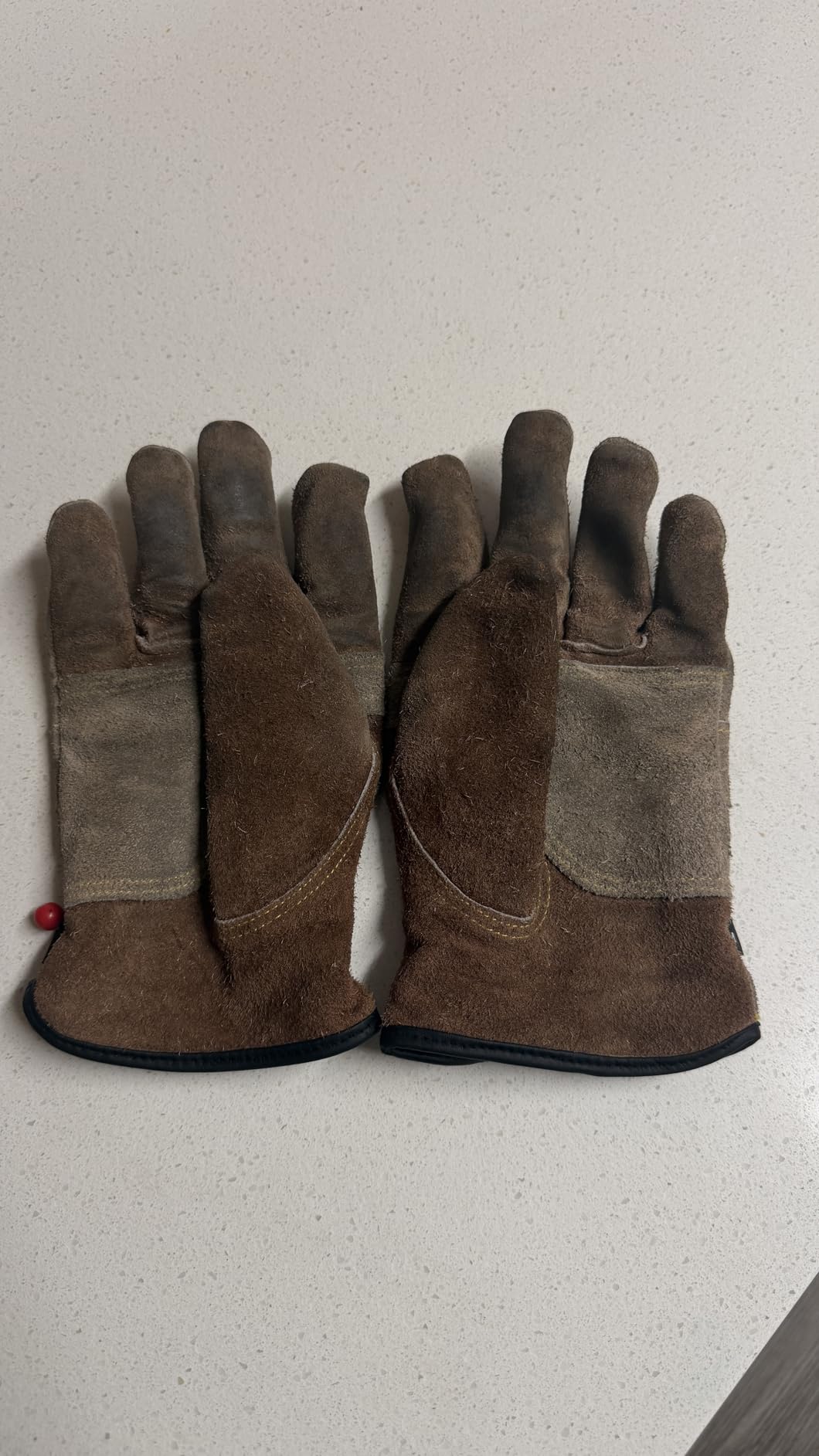 WZQH Leather Work Gloves for Men or Women - Cowhide Soft Lining Utility Durable Gloves for Gardening, Welding, Construction, Chainsaw, Farm, Ranch customer photo 2