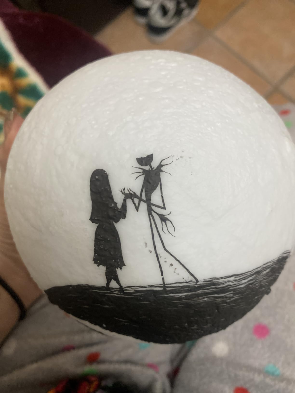 The Nightmare Before Christmas Spiral Hill LED Mood Light, Color Changing Decorative Lamp Featuring Jack Skellington customer photo 1