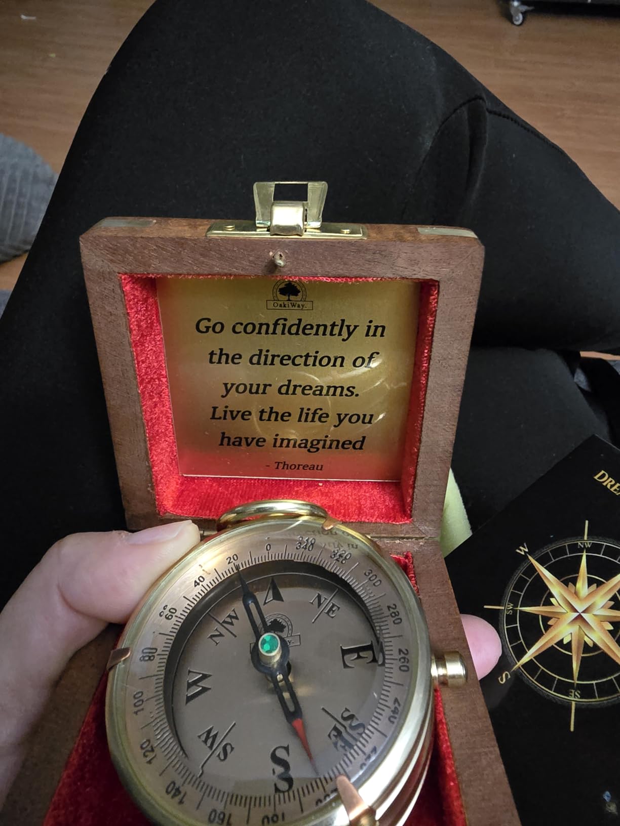 The Dream Chaser Compass - Go Confidently - 2026 Unique Graduation Gifts for Him, College, High School, Cool Birthday Gift Idea for Son, Boys, Motivational Greeting Card Included customer photo 2