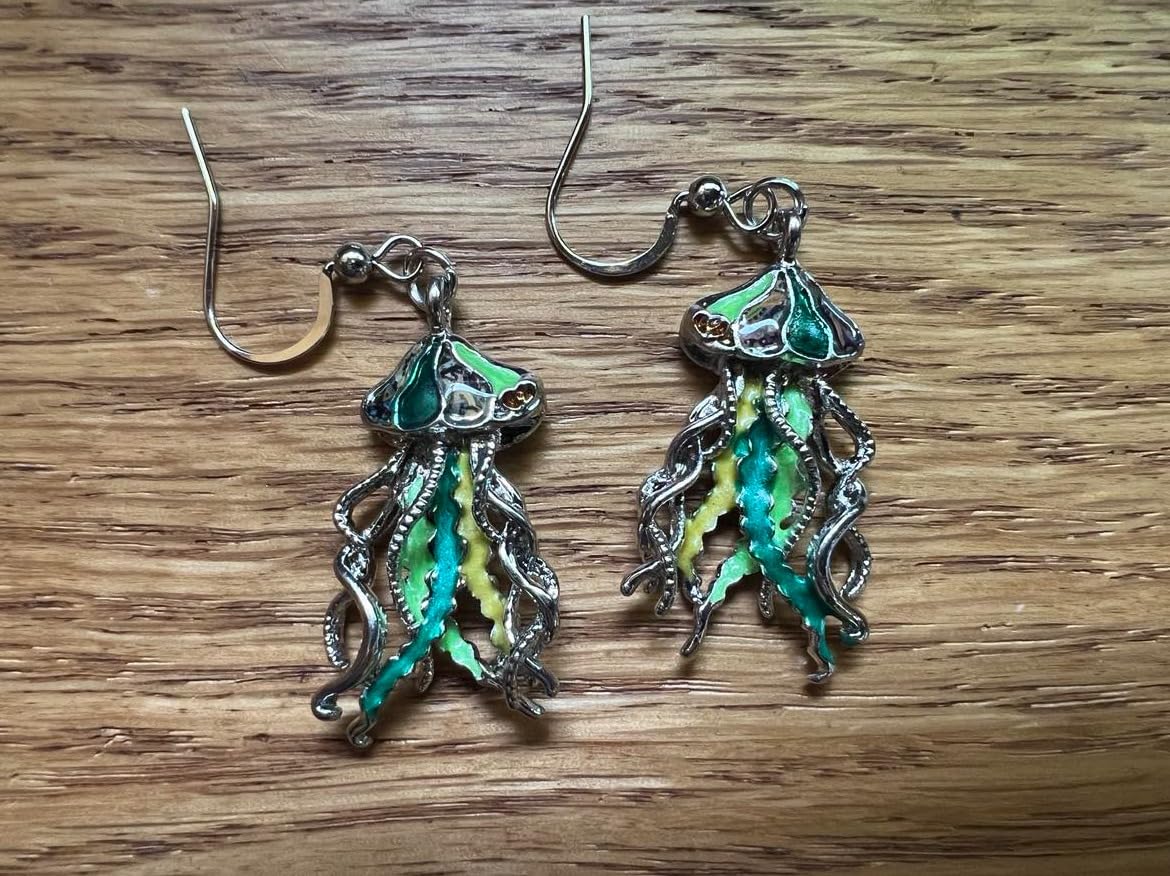 NEWEI Funny Enamel Whale Octopus Jellyfish Shark Earrings Seahorse Dangle Beach Jewelry for Women Hawaiian Gifts customer photo 1