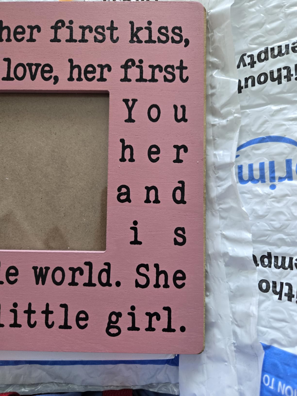 THYGIFTREE First Time Dad Gifts from Daughter Wife - New Dad Picture Frame for Father's Day, Birthday, Christmas, Valentine's Day - Daddy to be and Me 4x4 Girl Dad Frame for Expecting Father customer photo 1