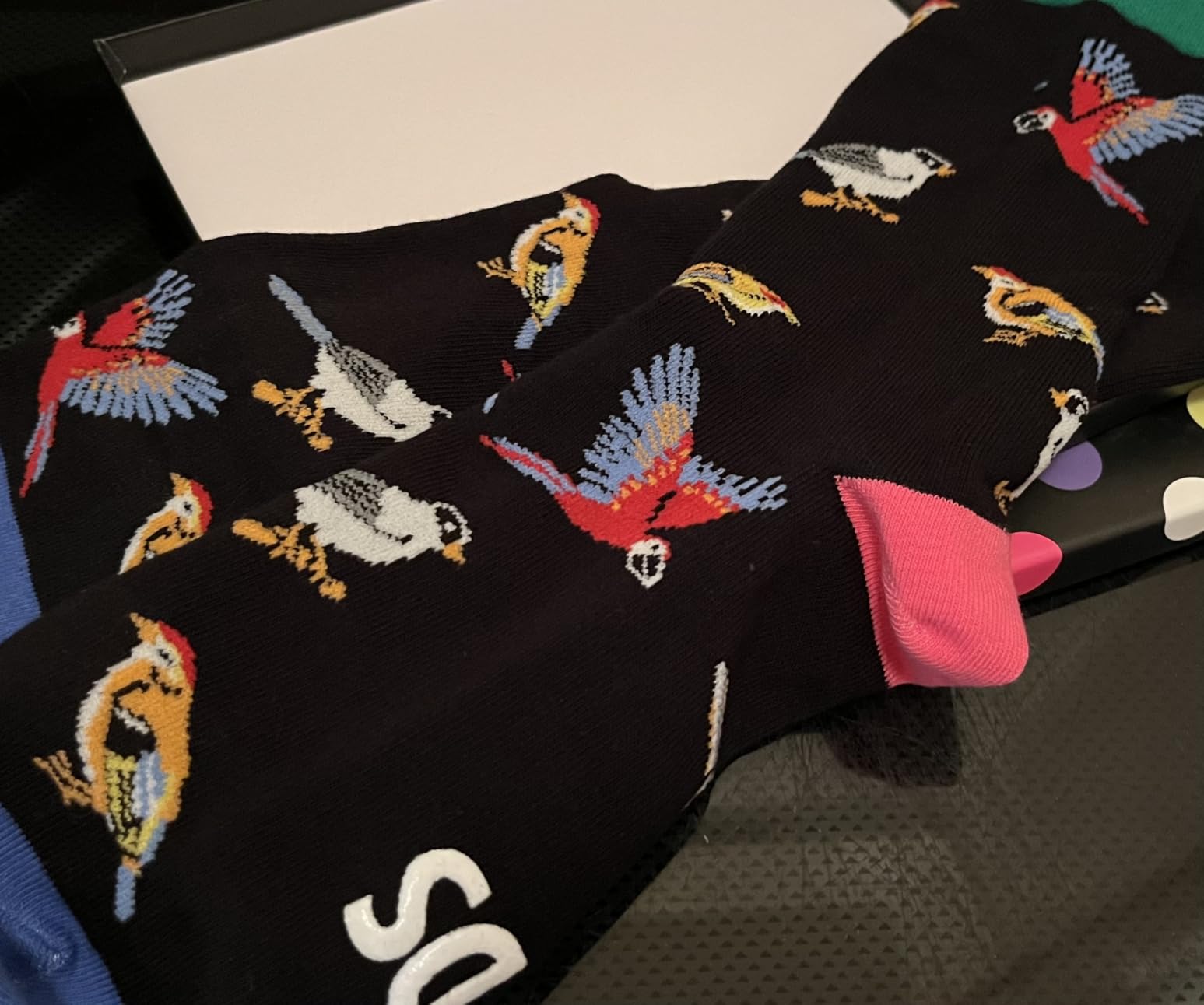 Funny Socks for Women Men - Novelty Crazy Socks Bird Butterfly Gifts, Bird Stocking customer photo 1