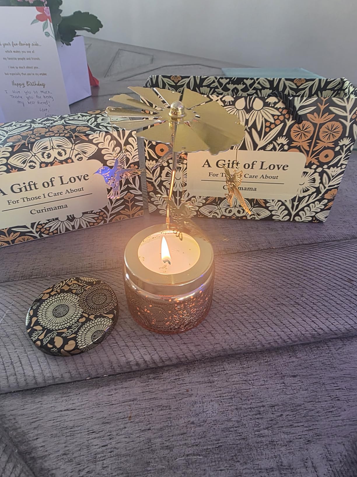 Curimama Unique Rotating Hummingbird Candle Gift Set for Women | Best Birthday Surprise for Mom Grandma Wife Daughter, Funny Present for Women Who Have Everything customer photo 1