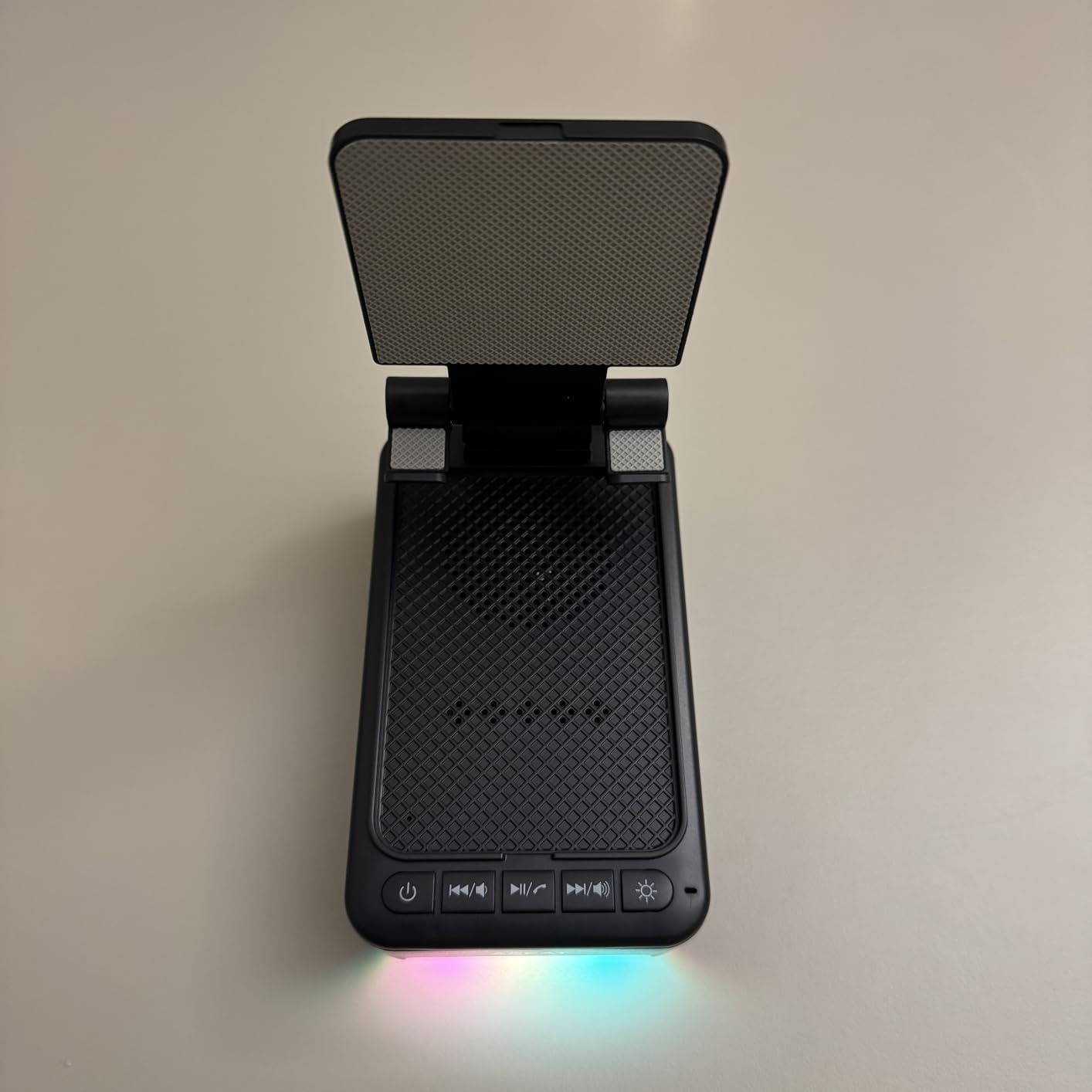 Gifts for Men Him, Cell Phone Stand with Bluetooth Speaker&Led Color Changing Light, Unique Gifts for Women Dad Her Husband, Cool Tech Gadget Wireless Speaker, Birthday Gifts for Men, Ideal Gifts customer photo 1