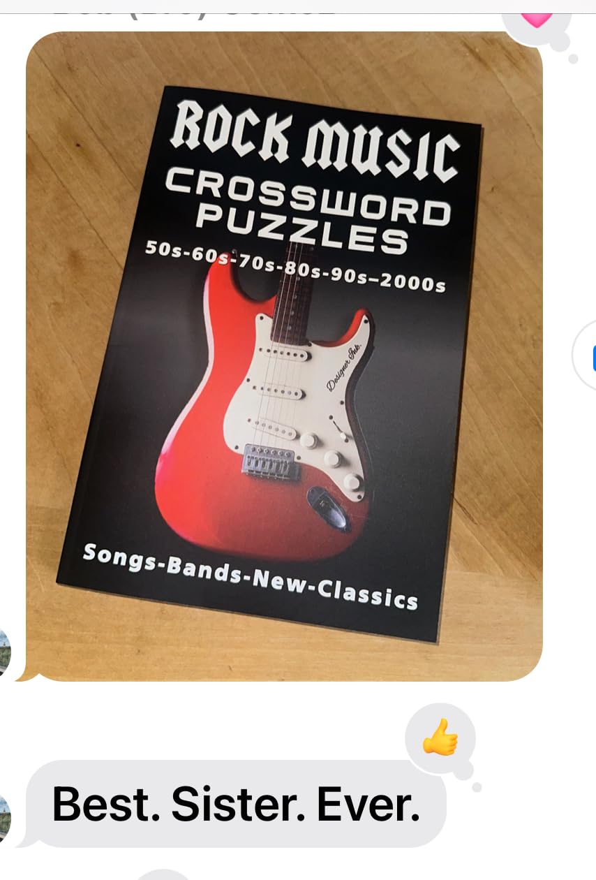 ROCK MUSIC Crossword Puzzles: 1950s, 1960s, 1970s, 1980s, 1990s, 2000s - Songs, Bands, Classics, & more customer photo 1