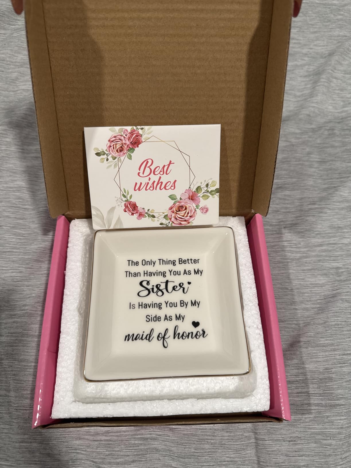 Piudee Step Mom Gifts for Bonus Mom Jewelry Dish Ring Dish Tray for Mother in Law Birthday Christmas Valentines for Stepmom Bonus Mom - Thank You for Loving Me As Your Own customer photo 1