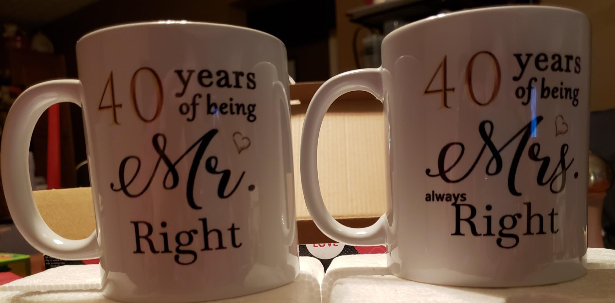 55 Year Anniversary Coffee Mug Gifts Set of 2 with Gift Box Packaging | 55 Year Anniversary Couple Gifts for Parents, Women, Men, Her, Him, Wife, Husband, Mom Dad, 55th Anniversary Decorations Gift customer photo 1