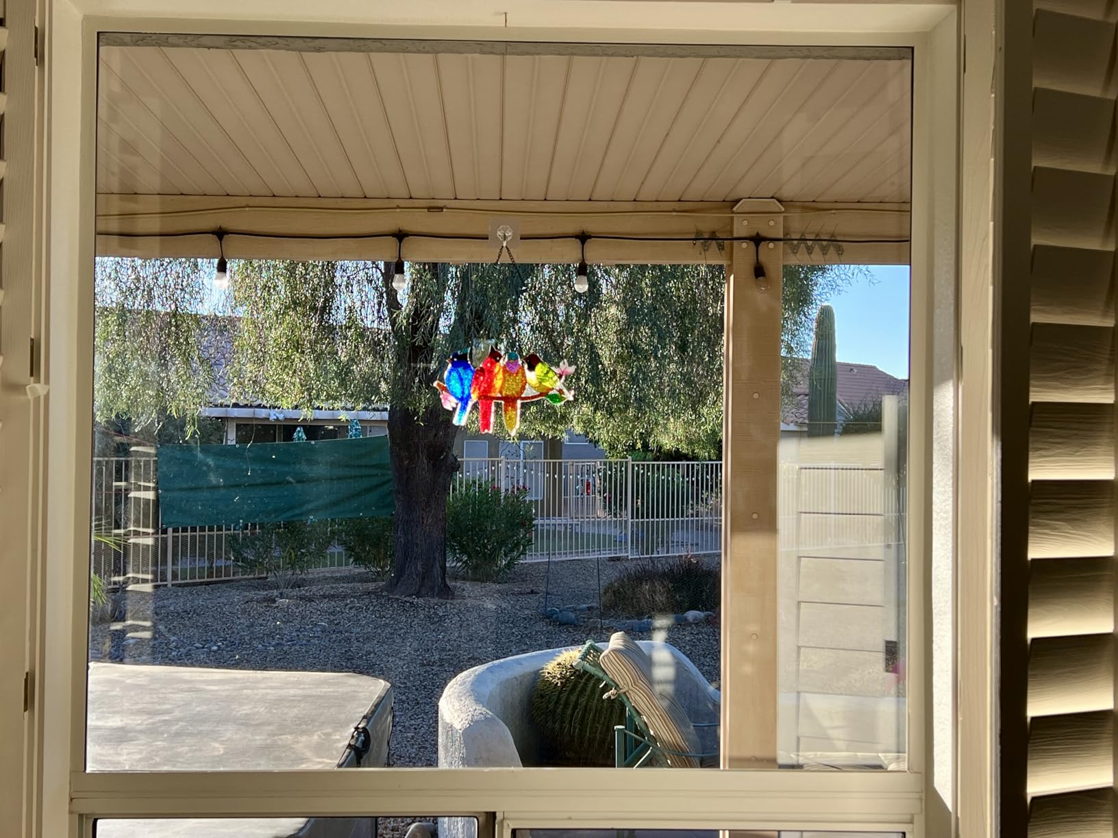 Birds on A Branch Stained Glass Window Hanging Suncatcher Bird Lover Gifts | Christmas Birthday Mothers Day Bird Lovers Sun Catcher Gift for Woman Mom Grandma Wife Mother In Law Suncatcher Decor customer photo 2