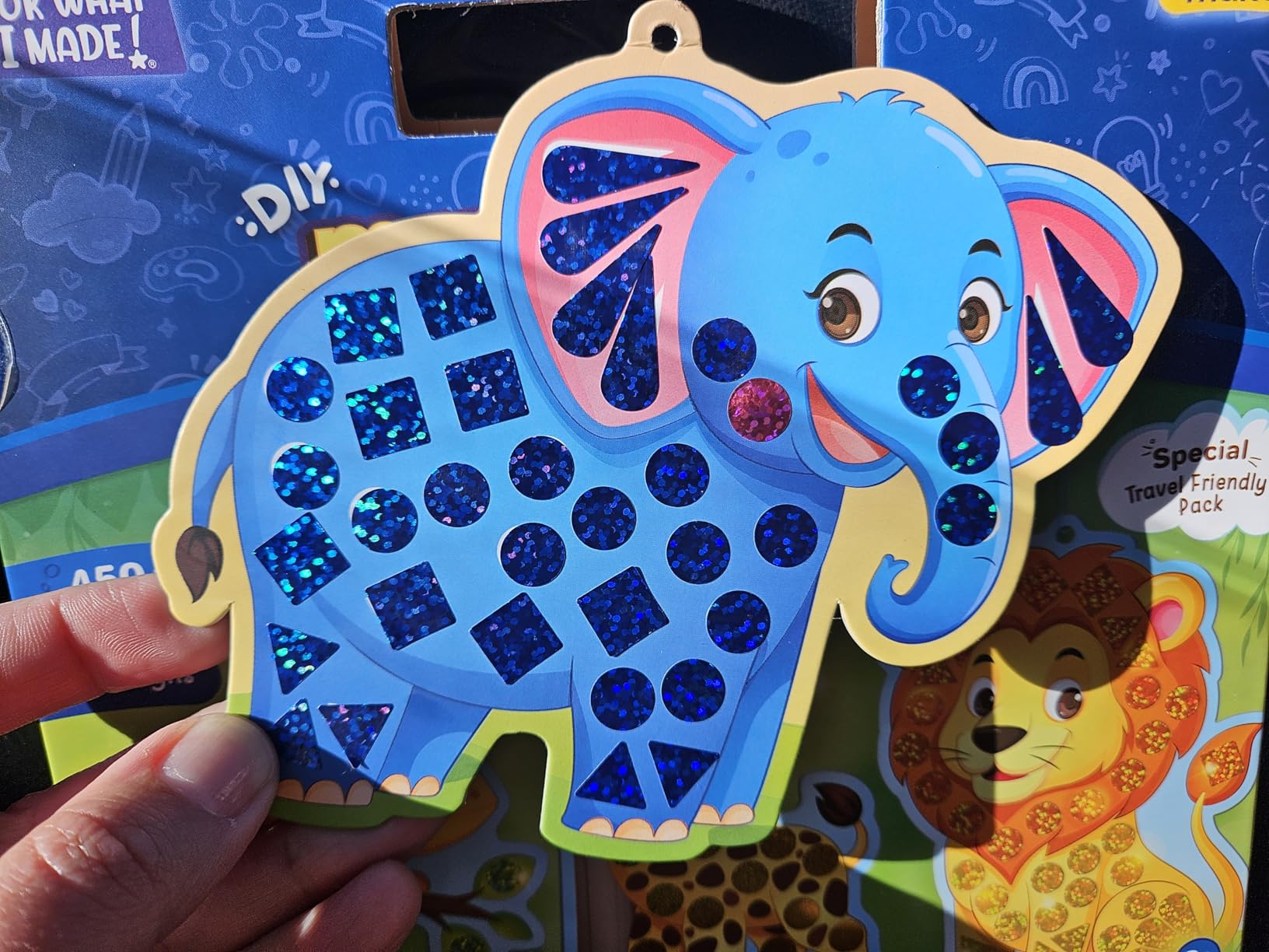 Imagimake Mirror Mosaic - Butterfly & Peacock, 5 Templates, 450+ Stickers | Mess-Free Craft Activity, Screen-Free Creative Art Kit for Kids, Birthday Gift for Boys & Girls Ages 3,4,5,6,7 Years Old customer photo 2