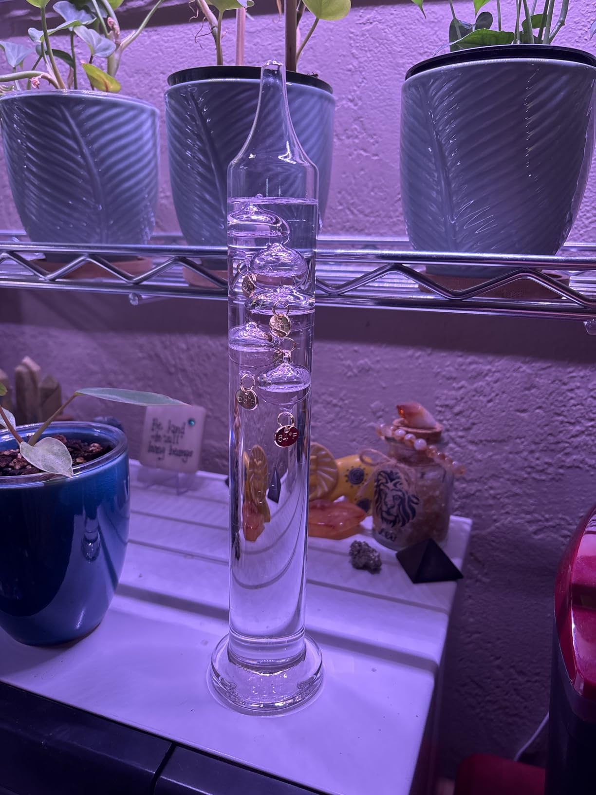 Glass Galileo Thermometer with 5 Multi Colored Balls 11inch | 64°F to 80°F Galileo Thermometer Gorgeous Gift for Family or Friends Present Home, Office Indoor and Outdoor Décor customer photo 1