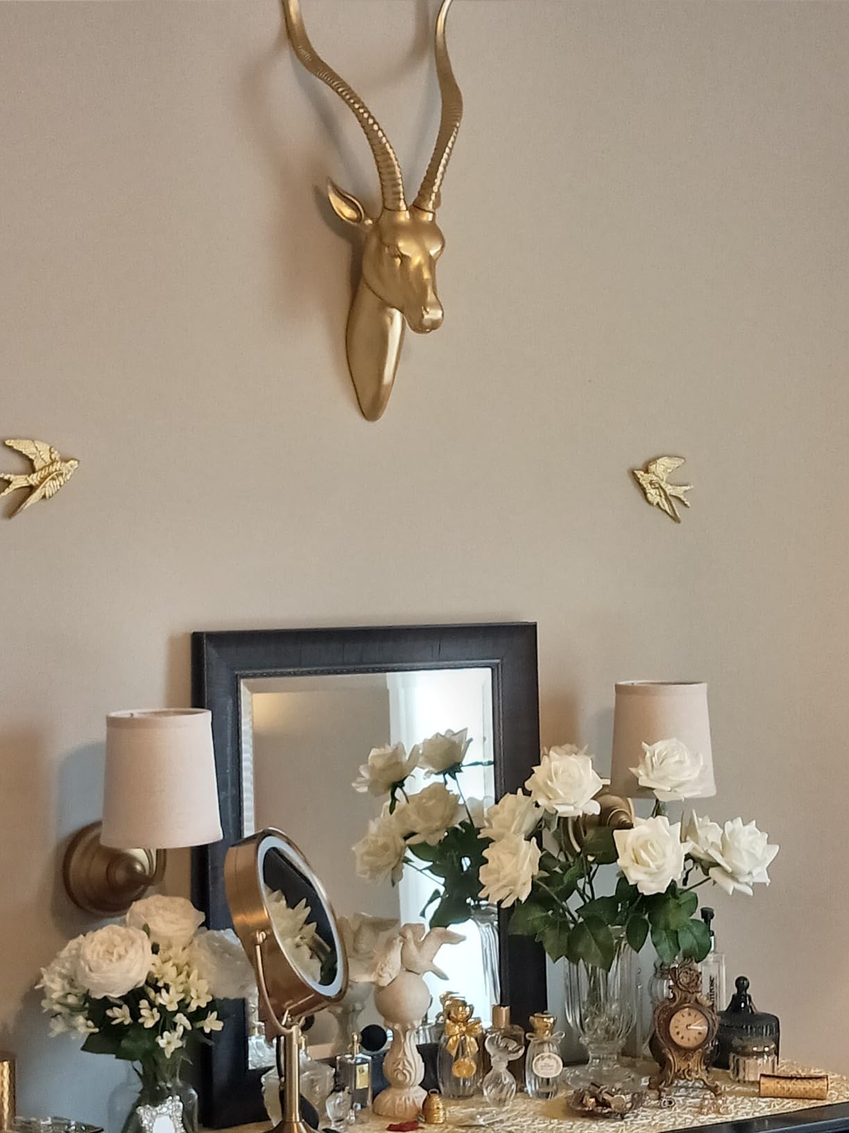 Fashionoda 20.5 inch Large Antelope Vintage Wall Sculpture Statue | Wall Mounted Animal Heads - Rustic Dining Room Decor & More, Antelope Decorations for Home customer photo 1