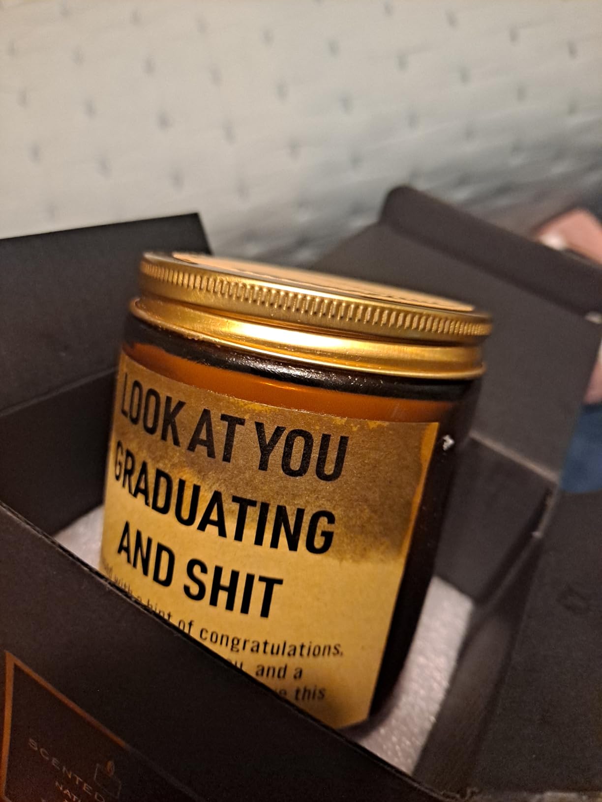 Younift Funny Grad Candle, 2026 Graduation Gifts for Her, Him - College, High School, Masters Degree, Phd, Law School, Nursing & Nurse Graduation Gifts for Women, Men - 9 oz customer photo 1