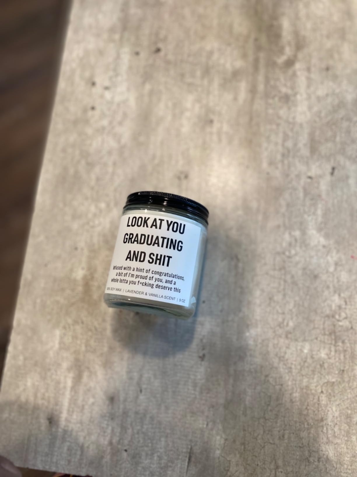 Younift Funny Grad Candle, 2026 Graduation Gifts for Her, Him - College, High School, Masters Degree, Phd, Law School, Nursing & Nurse Graduation Gifts for Women, Men - 9 oz customer photo 2