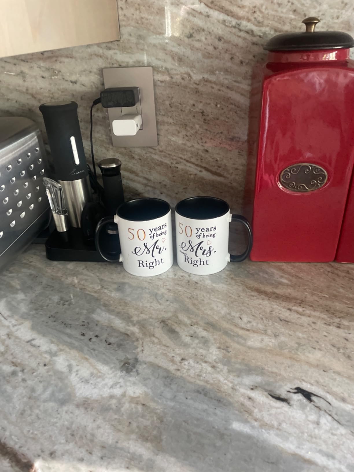55 Year Anniversary Coffee Mugs Set of 2 for Couple Her Him Women Men | 55th Wedding Anniversary Decorations Gifts for Parents Wife Husband Mom Dad, 55 Year Anniversary Mug Gifts with Gift Box customer photo 1