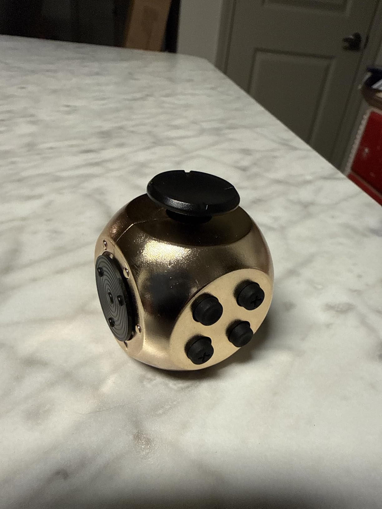 PILPOC theFube Fidget Cube, 6-Sided Stress Relief Infinity Cube for Adults & Kids, Boosts Concentration, Mindfulness Aid, Silent & Audible Modes, Stocking Suffers for Boys, Kids and Adults (Midnight) customer photo 2