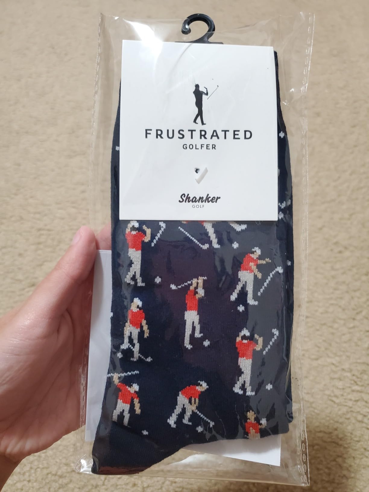 Shanker Golf Socks - Funny Angry Golfer Socks - Funny Golf Gift for Men | The Frustrated Golfer Socks, 1 x Pair, Size 8-13, Premium Cotton Blend, Golf Gift for Dad, Husband & Golfers customer photo 1