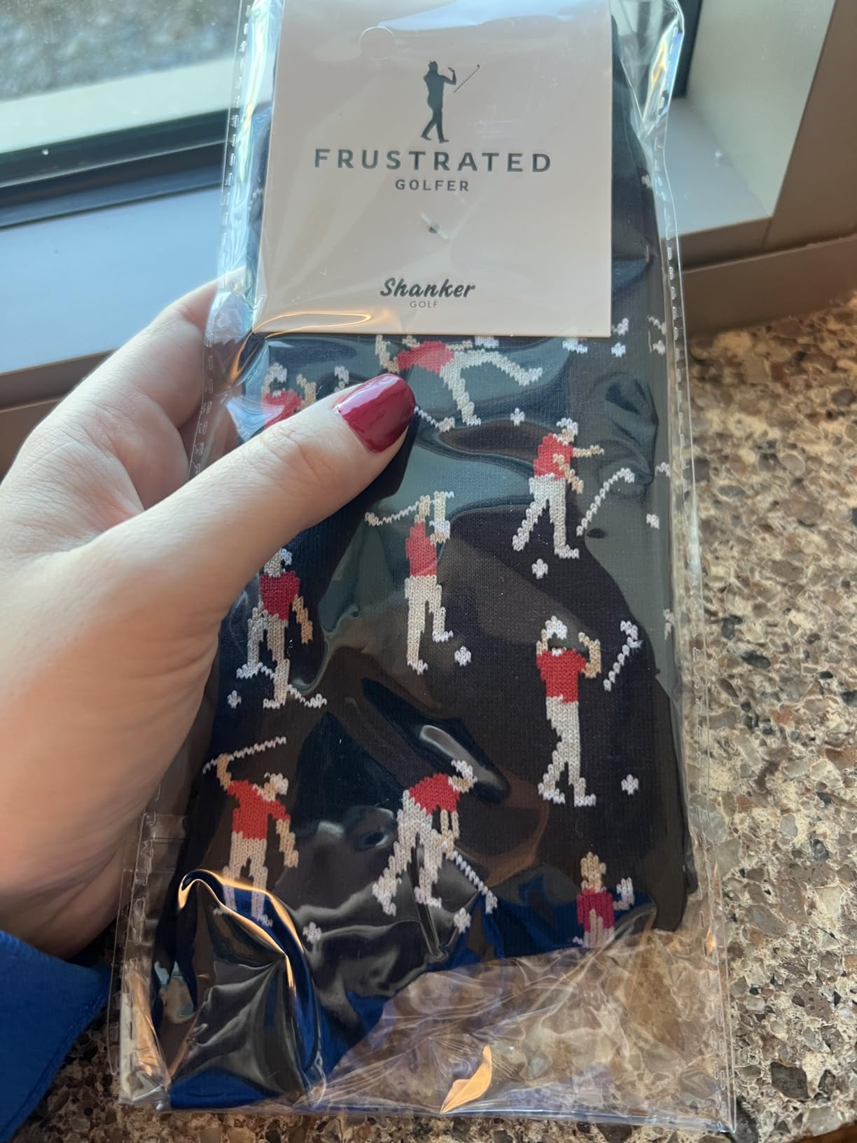Shanker Golf Socks - Funny Angry Golfer Socks - Funny Golf Gift for Men | The Frustrated Golfer Socks, 1 x Pair, Size 8-13, Premium Cotton Blend, Golf Gift for Dad, Husband & Golfers customer photo 2