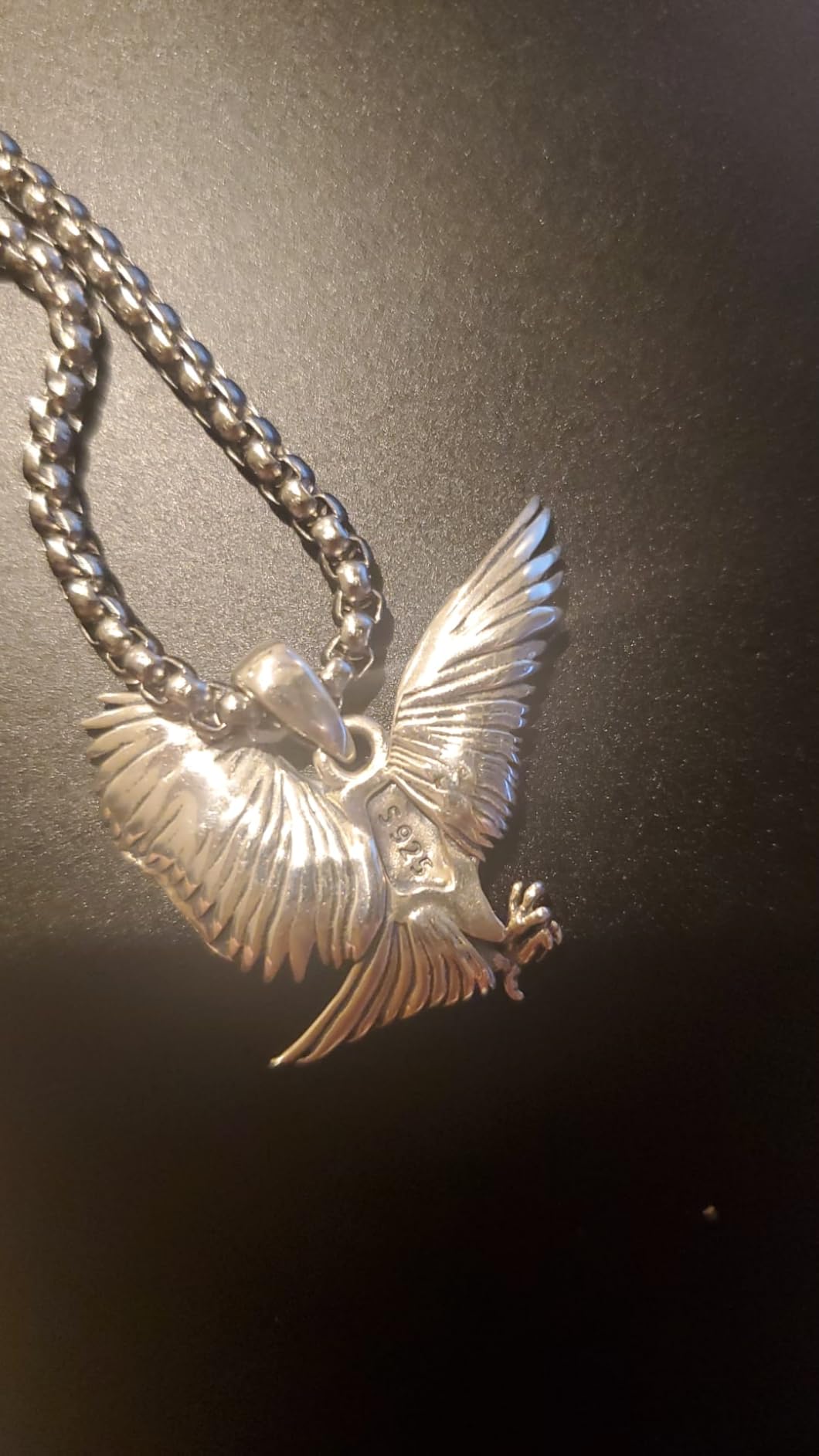 Eagle Necklace 925 Sterling Silver Eagle Pendant Jewelry for Men customer photo 1