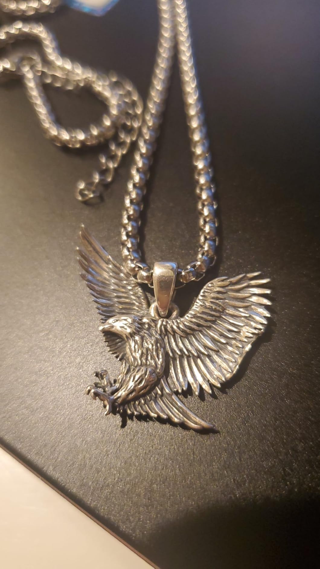 Eagle Necklace 925 Sterling Silver Eagle Pendant Jewelry for Men customer photo 2