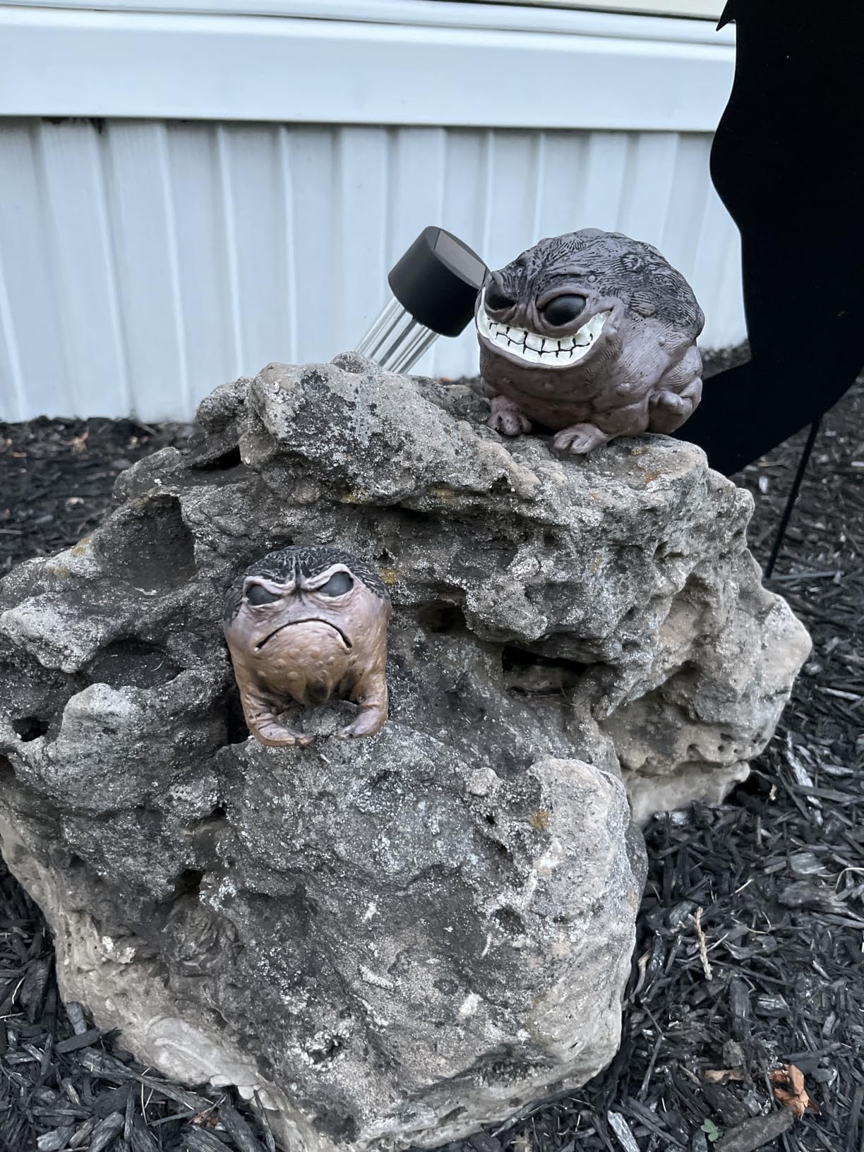 MOLMH Weird Queer Grumpy Frog Toad Statue Ugly Angry Outdoor Garden Yard Decor Statue Fun Novelty Home Office Decor Sculpture Unique Gift customer photo 1