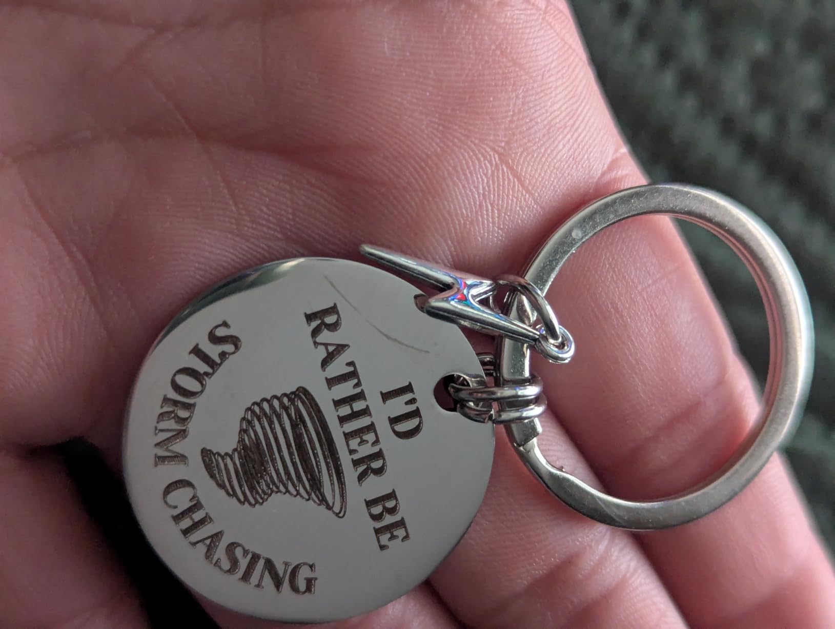 I'd Rather Be Storm Chasing Keychain Tornado Hunter Gifts For Women Men Meteorologist Forecaster Inspirational Christmas Birthday Gift Chasing Jewelry customer photo 1