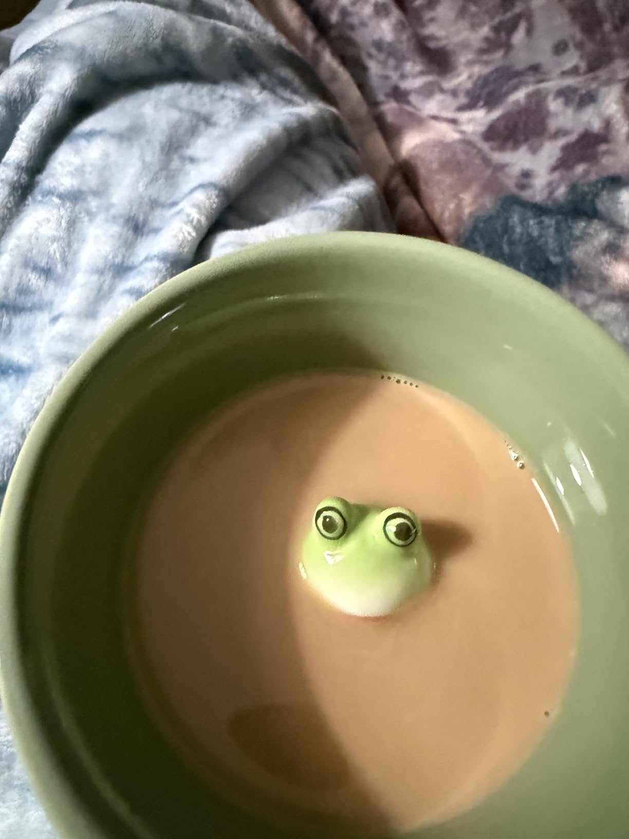 DIHOclub Frog Coffee Cup Hidden 3D Animal Inside Mug, Garden series Handmade Figurine Mugs 12OZ(Green) customer photo 1