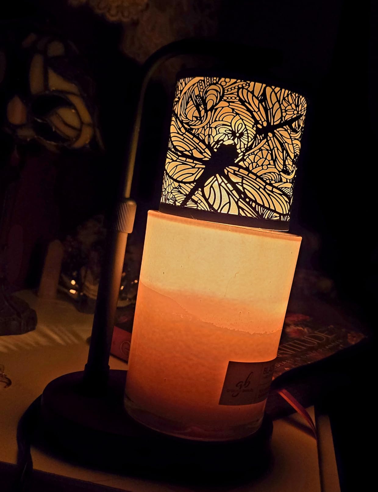 kobodon Candle Warmer Lamp with Timer Dragonfly Electric Candle Lamp Warmer | Birthday for Mom Women Home Bedroom Decor Wax Melt Warmer for Scented Wax with Jar Candles customer photo 1