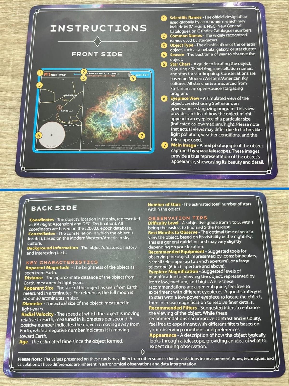Stargazing Cards - Messier Catalog, 110 Astronomy Flashcards with Telescope and Binocular Guide customer photo 1
