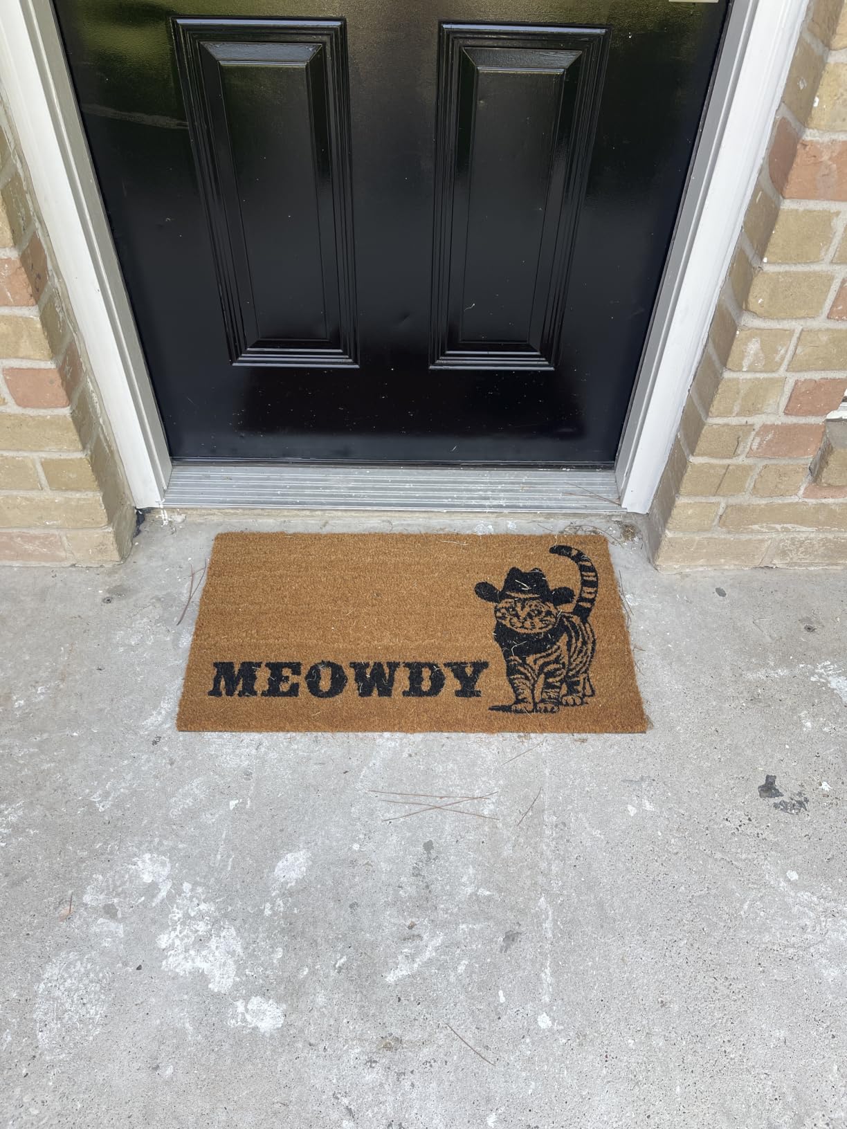 Meowdy Doormat 30x17 Inch, Black Cat Welcome Mat Coir, Cat-lover Gift Rug customer photo 1