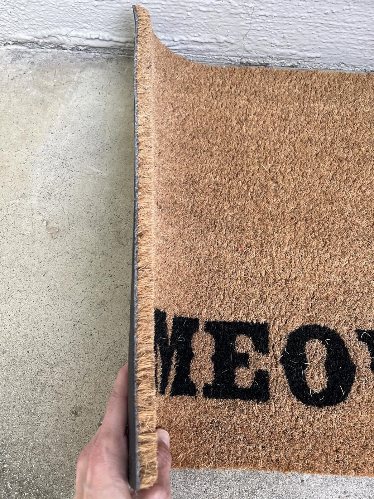 Meowdy Doormat 30x17 Inch, Black Cat Welcome Mat Coir, Cat-lover Gift Rug customer photo 2