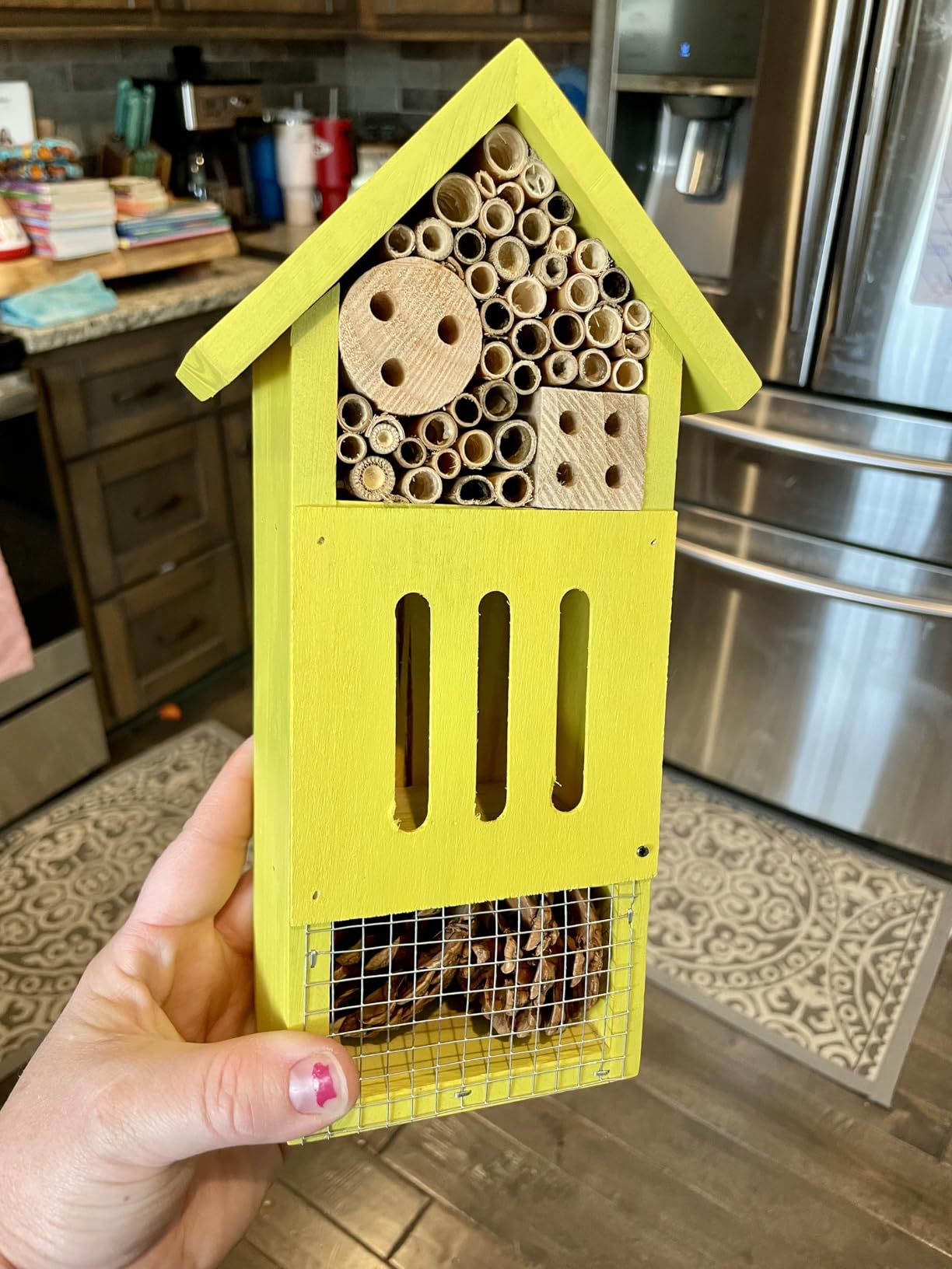 Bee House Bug Hotel & Butterfly House Wooden Insect Habitat customer photo 1