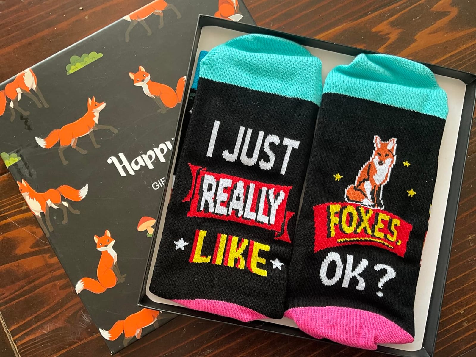 HAPPYPOP Funny Socks for Men Women - Elelphant Cat Gifts, Moose Koala Fox Socks for Teens customer photo 1