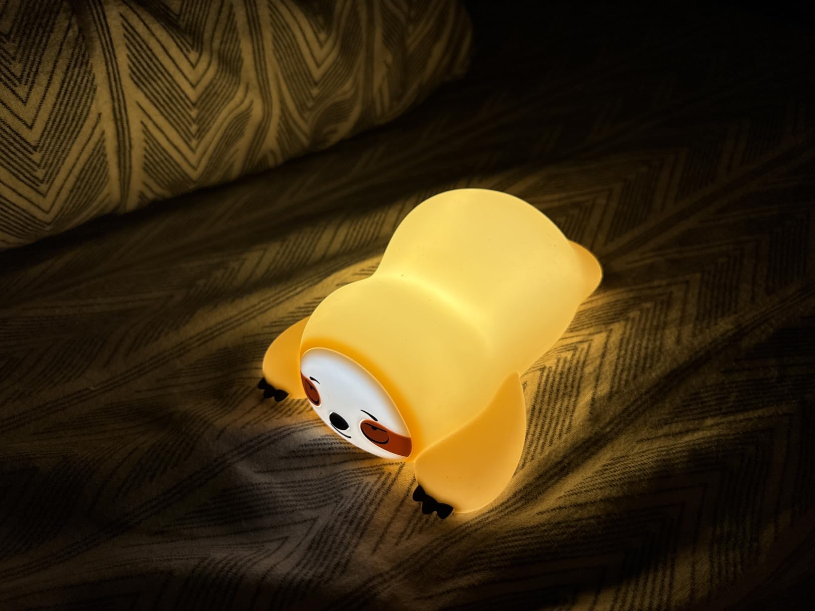 YR YRHH-PET Existential Crisis Duck Lamp Night Light, White Elephant Gifts | Lying Flat, Cute Squishy Ducky Lay Touch Kid Lamp, Rechargeable, College Funny Dirty Santa Gag, Birthday Gifts, Safe Silicone customer photo 2