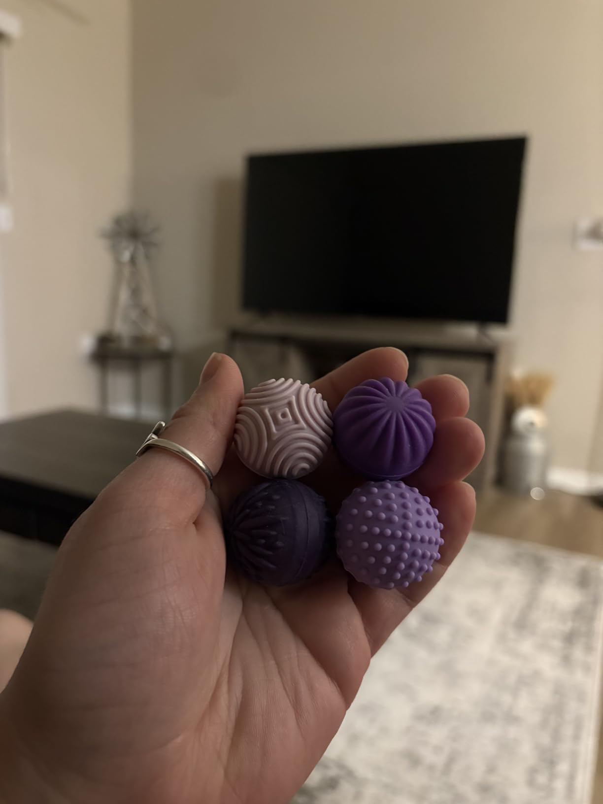 luckdoor Silicone Magnetic Balls Fidget Toys for Adults & Teens,4PCS Stress Relief Sensory Toys for Autism ADHD Anxiety,Fun Textures Gadgets,Office Desk Toy,Stocking Stuffers for Women Men Teen Gift customer photo 1