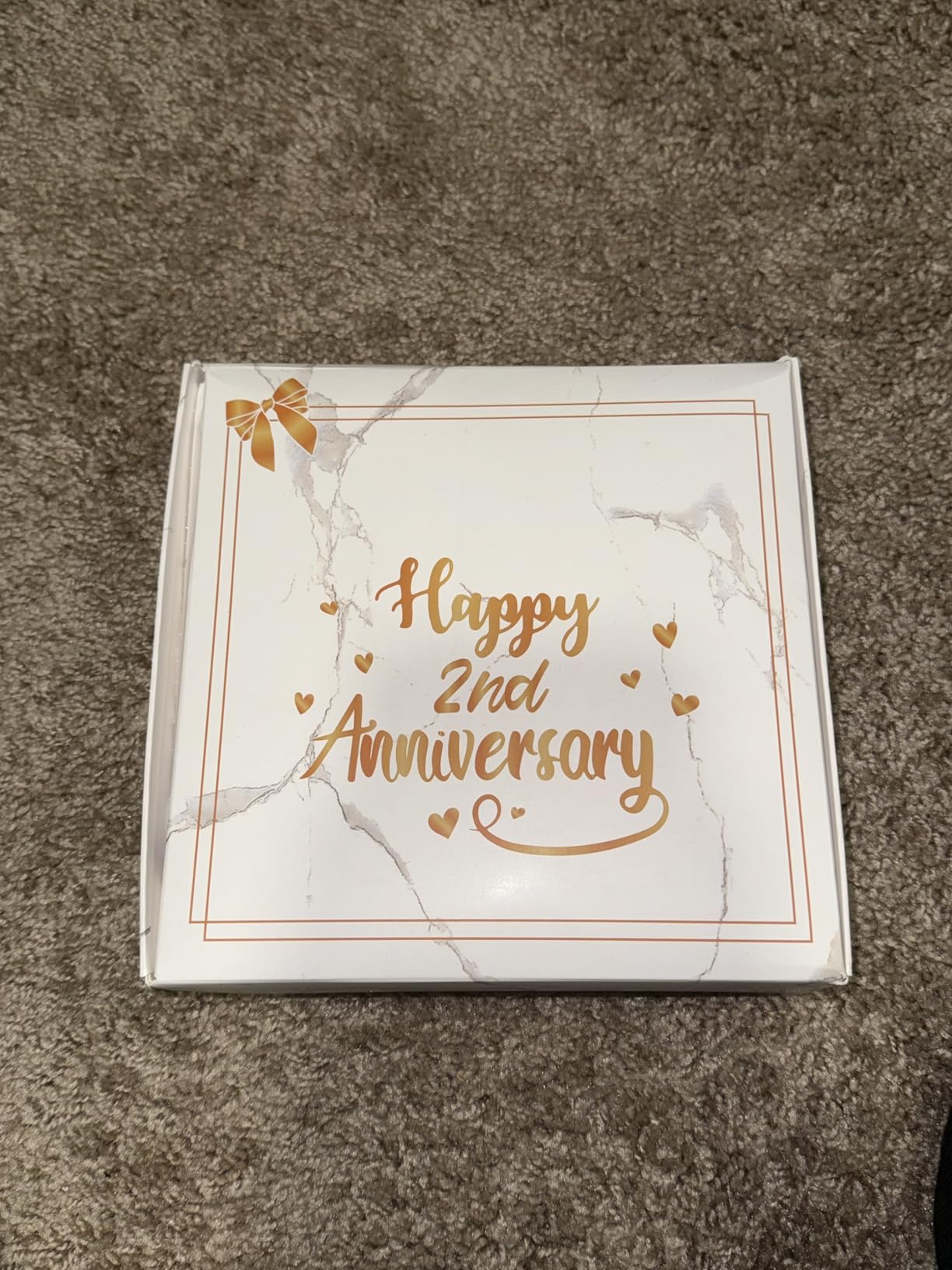 2nd Anniversary Cotton Gift, 2 Pack Premium 100% Cotton Towel Set with 2 Years Anniversary Card, Romantic Gifts Anniversary Marriage Gifts for Him Her Husband Wife Couple Gift customer photo 2
